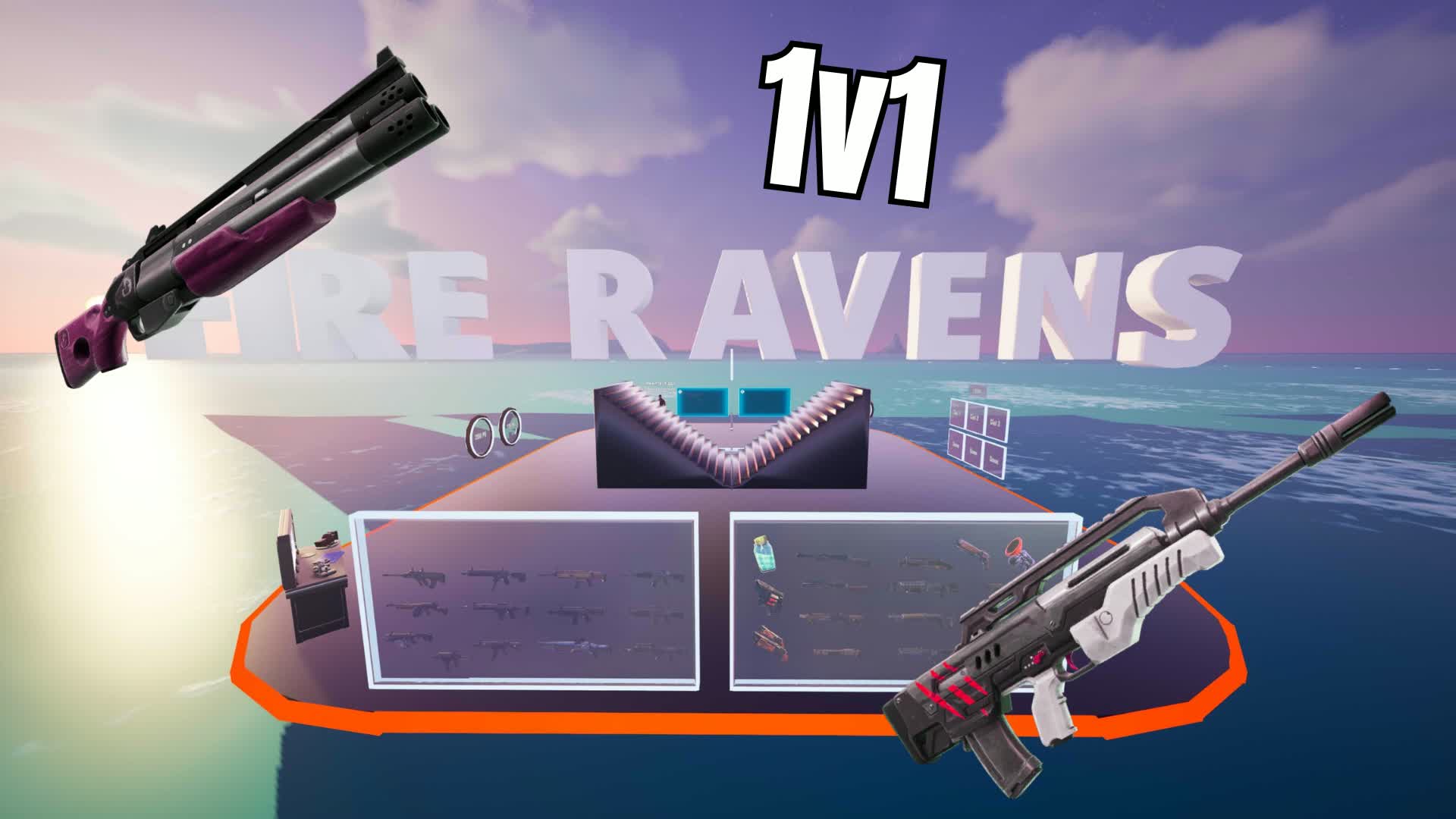 FIRE RAVENS 1V1 BUILD FIGHT