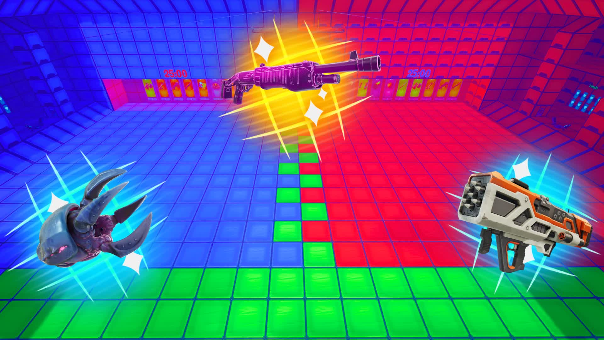 TRIPLE RED VS BLUE VS GREEN 🔴🔵🔴