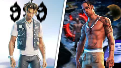 JUICE WRLD VS TRAVIS SCOTT🔴🔵 HEROS FFA