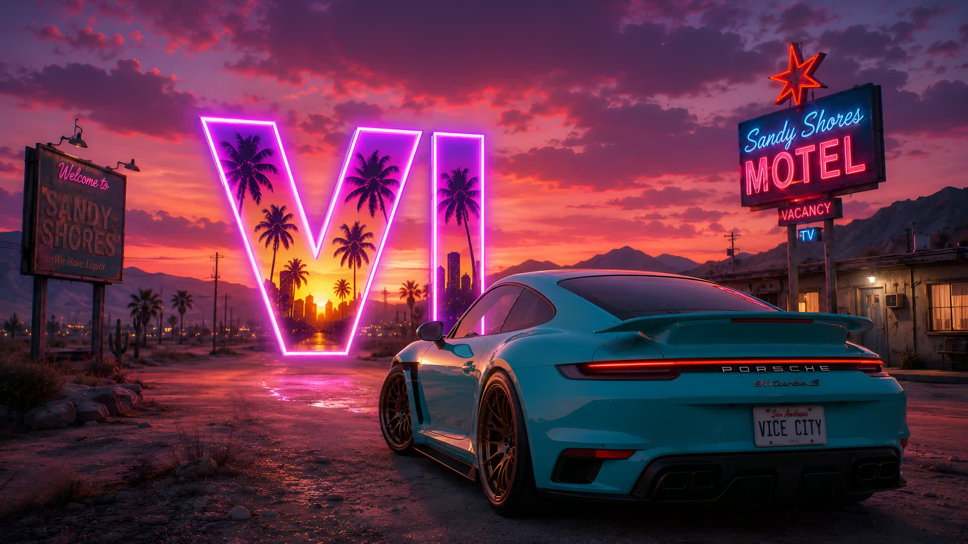 GTA VI🌴DRIVING VI GTA6🌴CARRR1