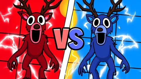 🦌 EXTREME THE DEER RED VS BLUE 🔵🔴
