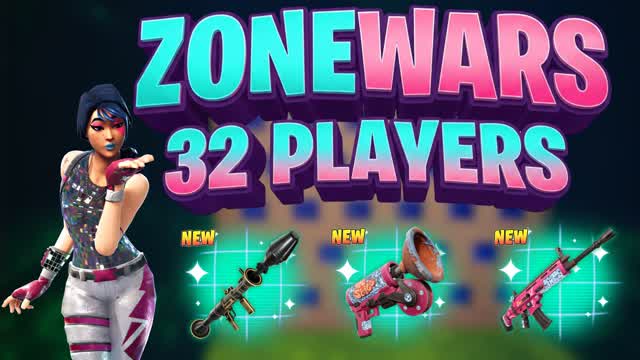 🌌ZONE WARS 32 PLAYERS⚡BR LOOT🌌