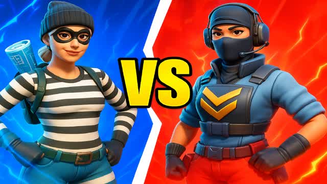 PRISONER VS COP RED VS BLUE 🔴🔵