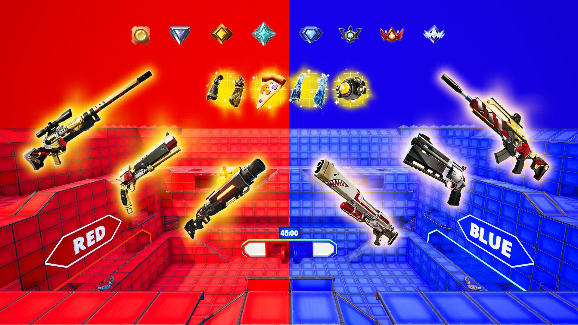 RED VS BLUE 🔴🔵 - ⭐全武器 + TMNT