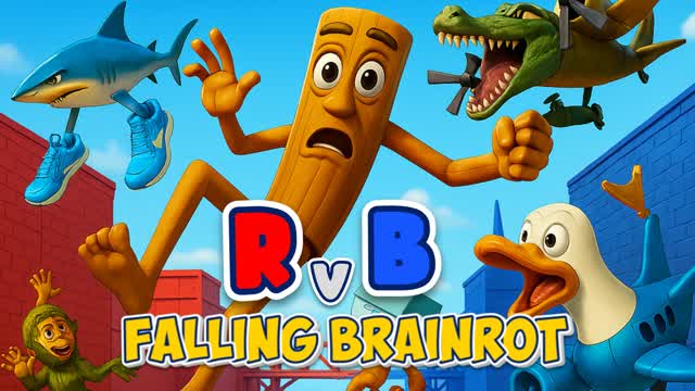 FALLING BRAINROT BLUE VS RED🔵🔴