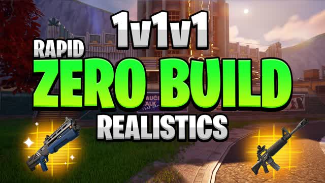 Rapid 1v1v1 Zero Build: Realistic PVP🎯