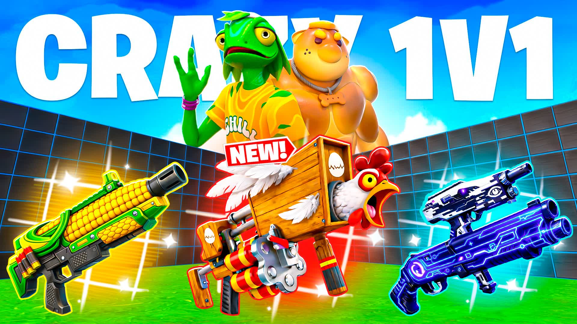 CRAZY 1V1 FFA - ALL GUNS & RIDES