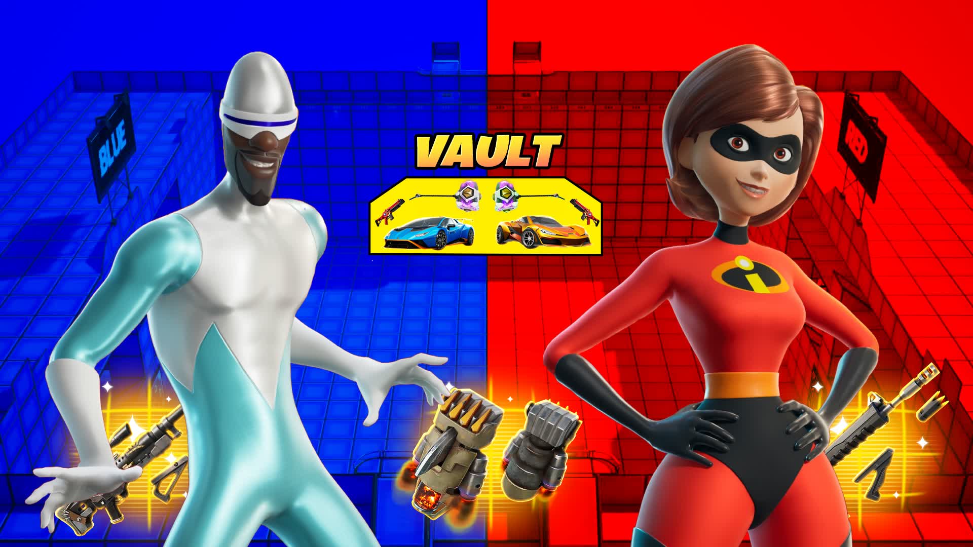 THE INCREDIBLES RED VS BLUE🔴🔵