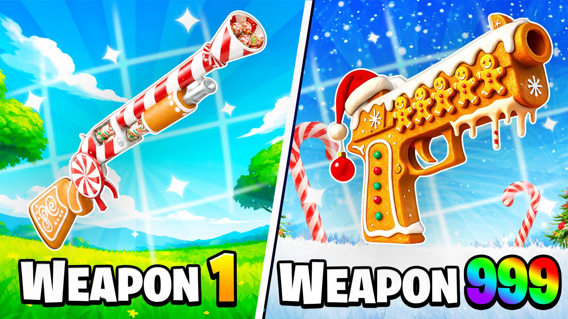 ❄️SUPER WINTER❄️ GUN GAME 🔫 ONE SHOT🎄