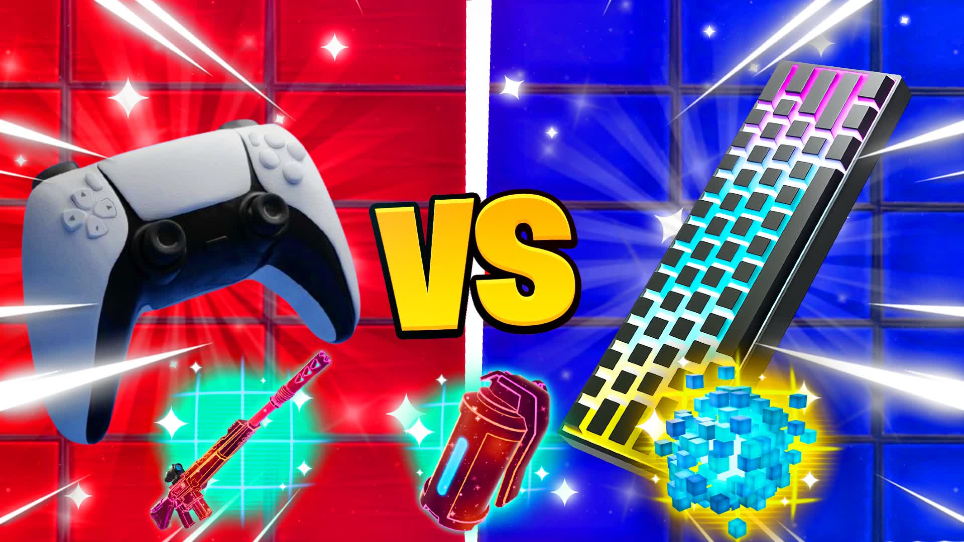 RED VS BLUE - KEYBOARD VS CONTROLLER🔴🔵