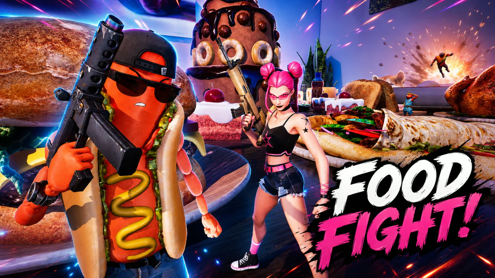 FOOD FIGHT! GUN GAME🔫
