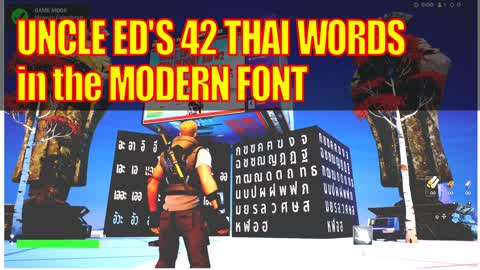 Uncle Ed's 42 Thai Words in Modern Font