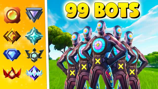 99 BOTS RANKED✨TRAINING ALL GUNS(CARS)