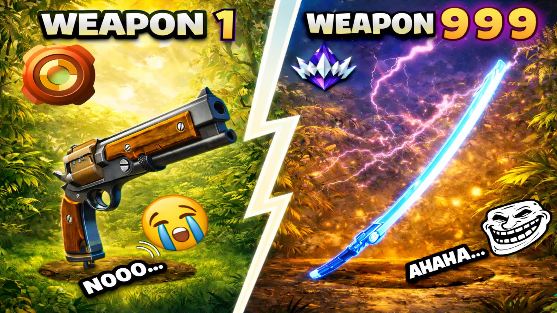 🎯Crazy GUN GAME Meme Chaos💥ONE SHOT🔫