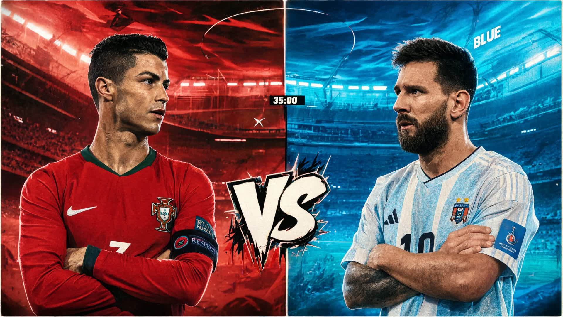 RED VS BLUE🔴🔵CR7/MESSI