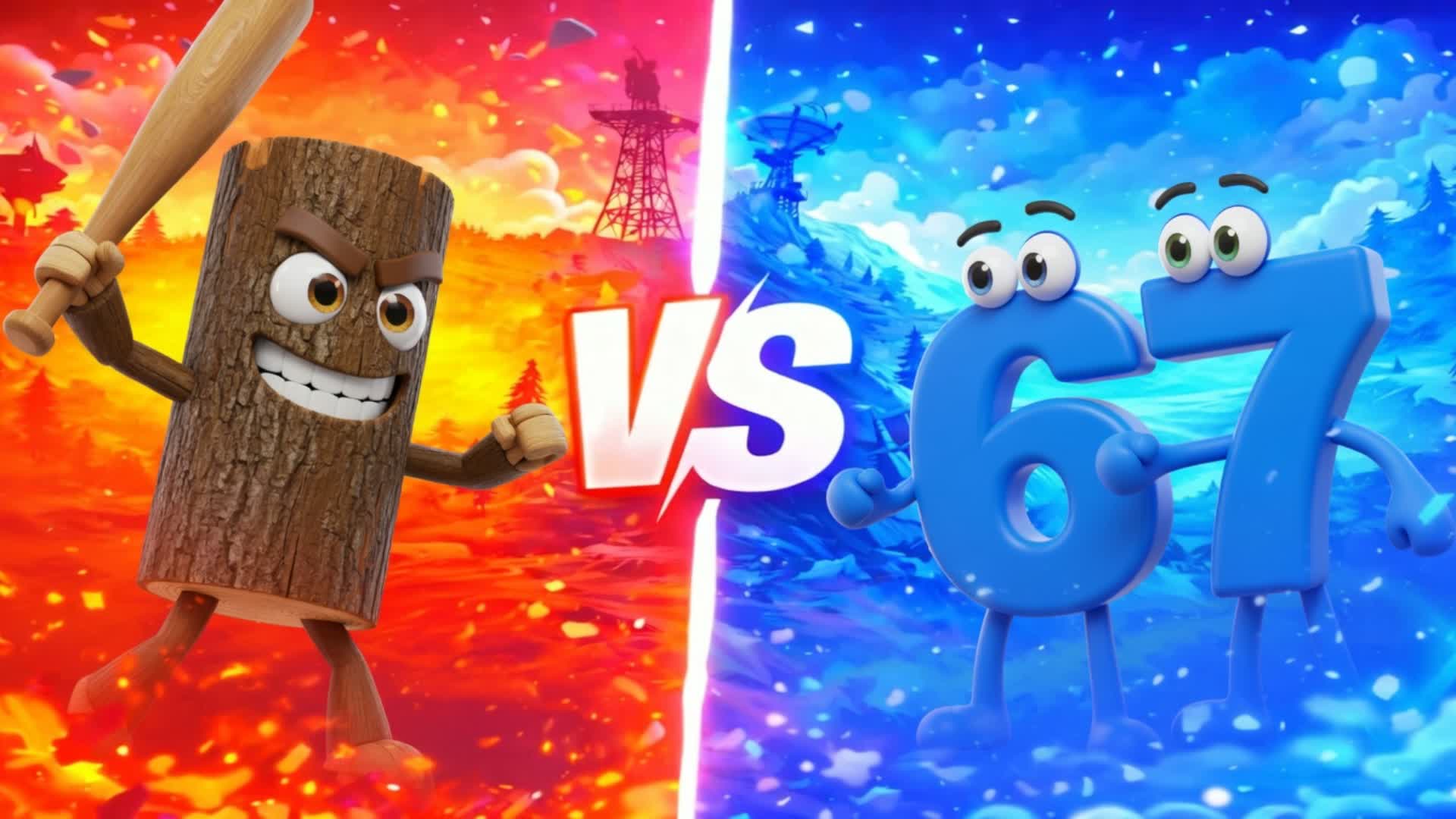 赤vs青🔴🔵ブレインロットvs67