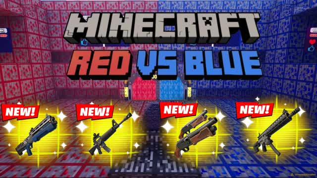 RED VS BLUE Minecraft/New Weapons⛏ 🔴🔵
