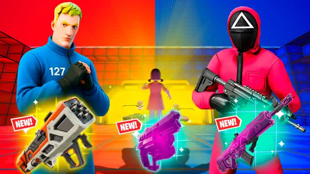 SQUID GUARD VS PLAYER RED VS BLUE🔴|🔵