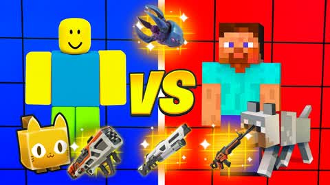 RED MINECRAFT VS BLUE ROBLOX