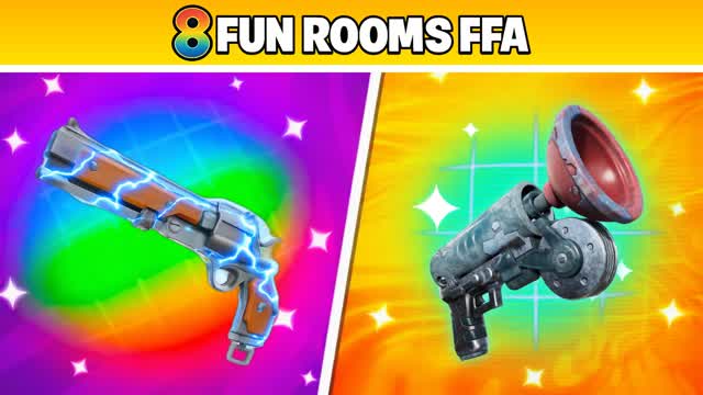 8 FUN ROOMS PVP FFA 1v1 every gun