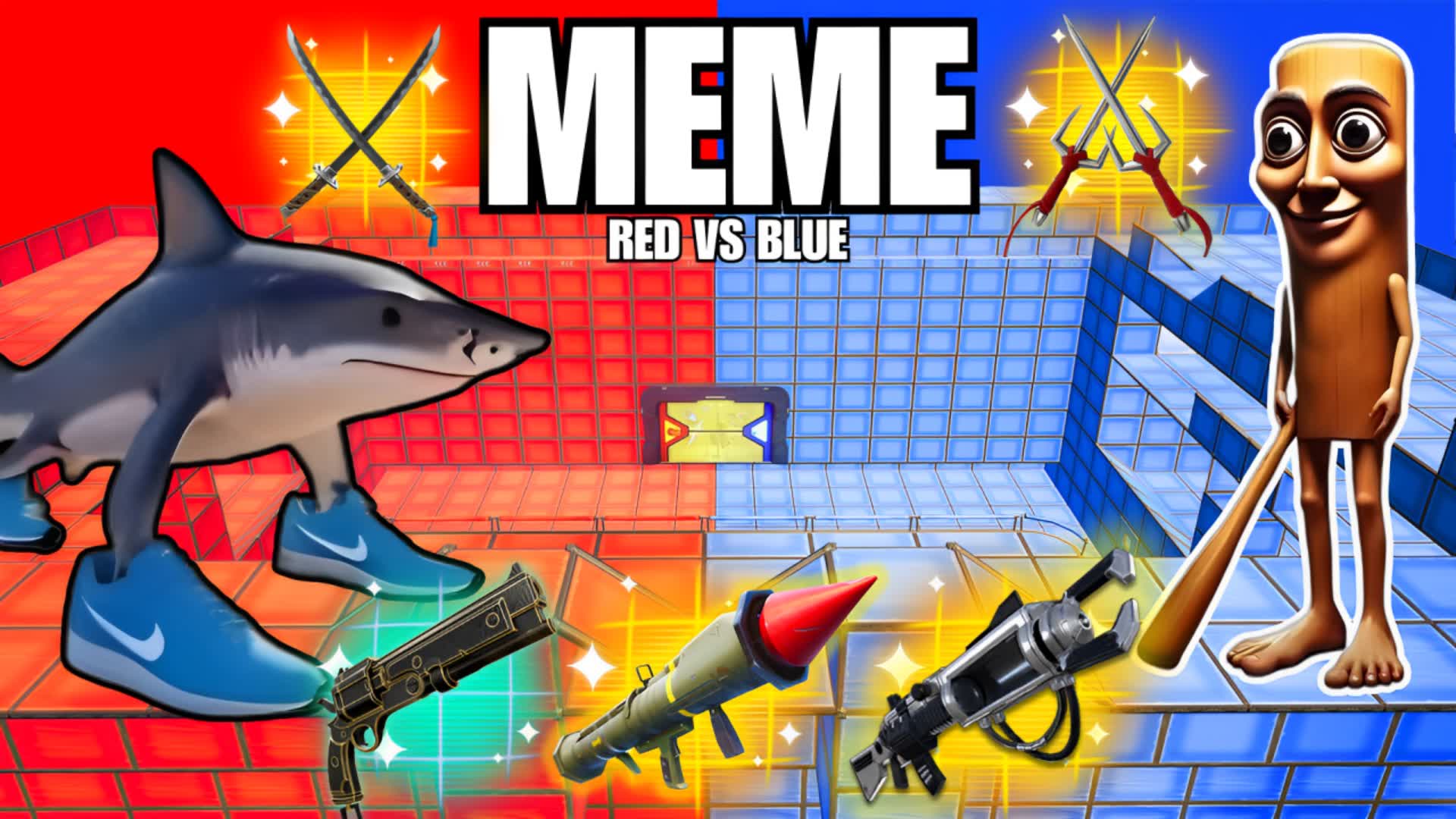 TMNT MEME RED VS BLUE🔴🔵👟🦈👟