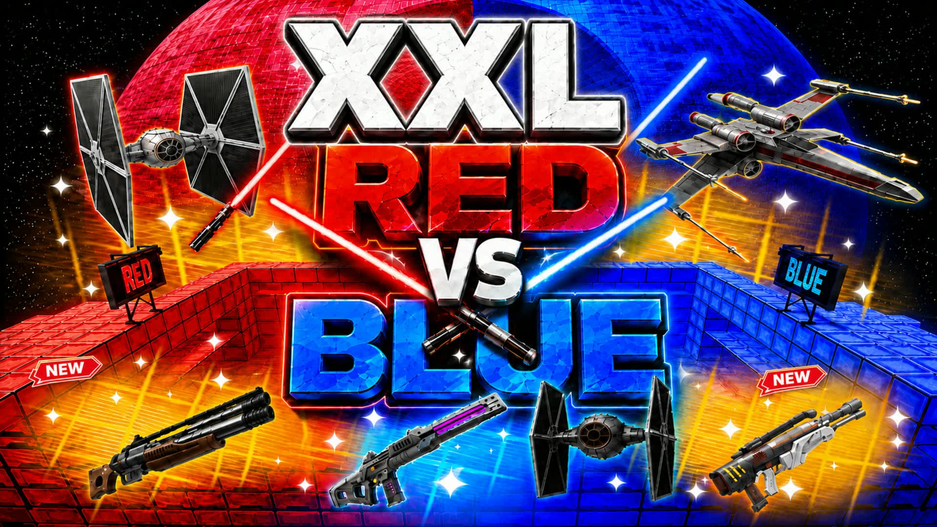 🔴🔵 XXL Red vs Blue 20v20 Star Wars