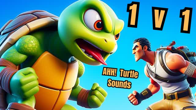 1V1 Turtle AHH! (FUNNY SOUNDS) 🐢🎮