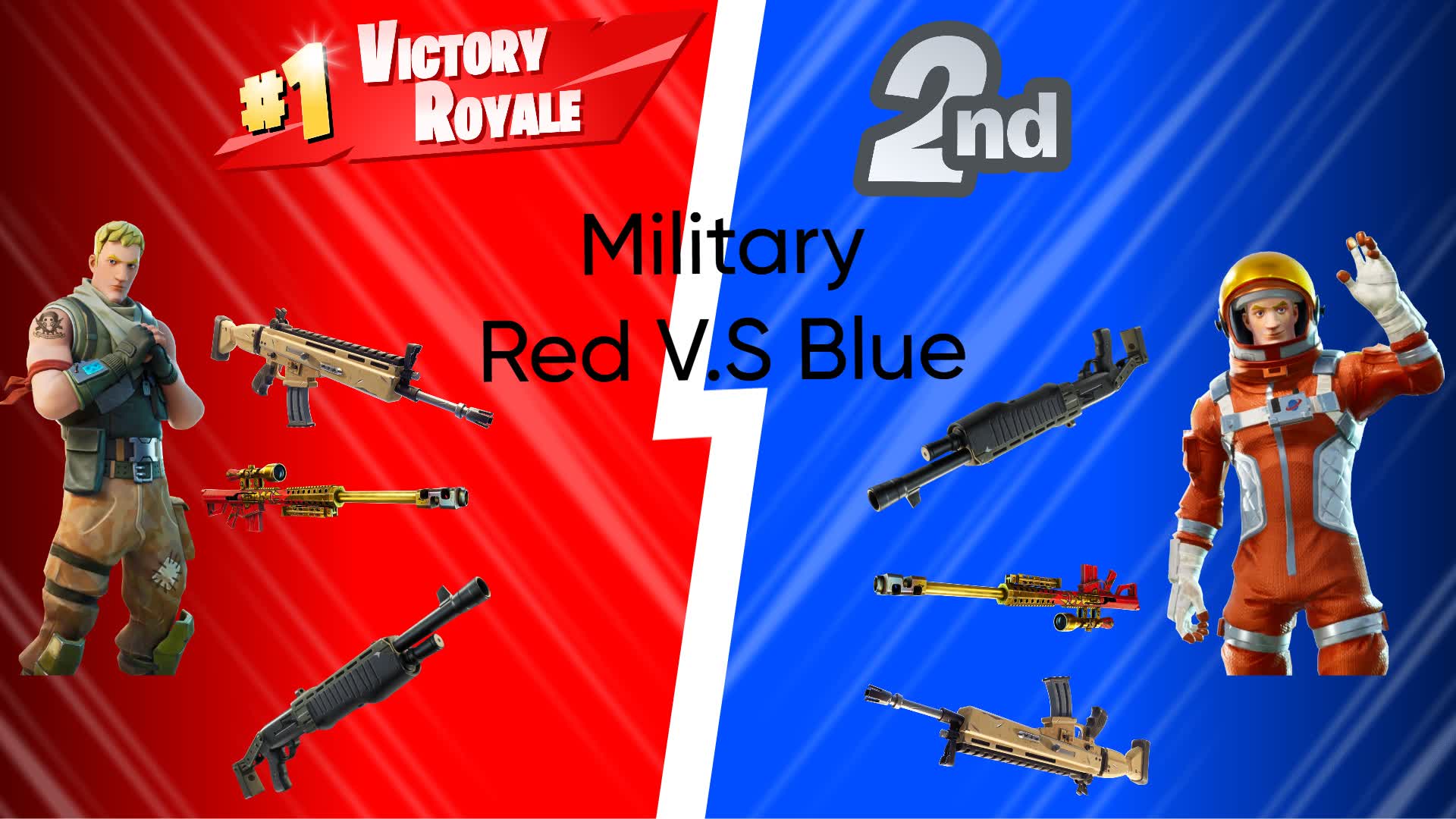 ミリタリーレッドVSブルー