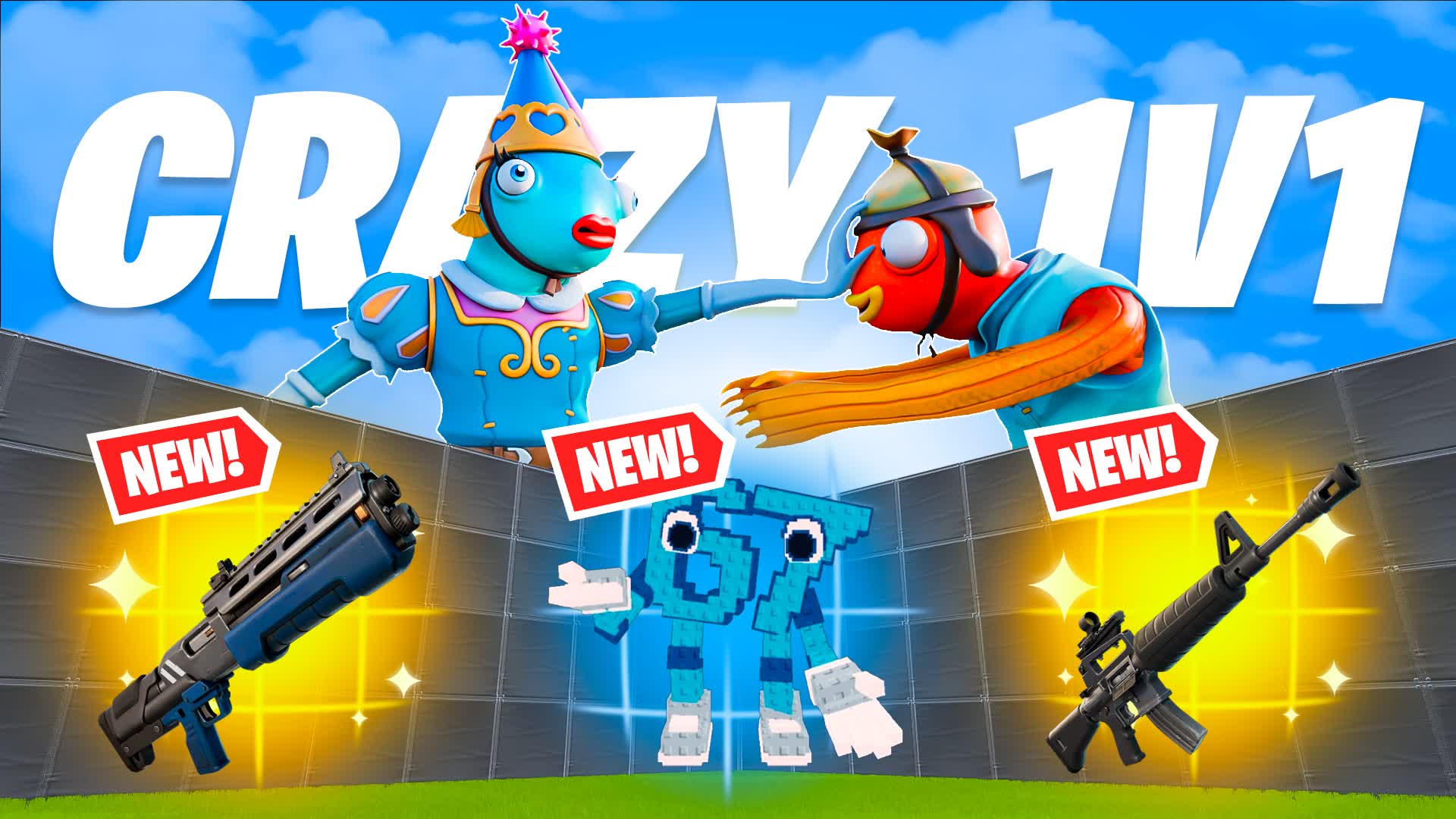 CRAZY 1V1 FFA - ALL WEAPONS & RIDES