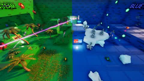 BLOCKY 🌴GREEN VS BLUE❄️