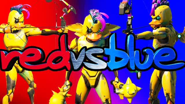 ✨RED VS BLUE 🔴🔵1v1v1v1v