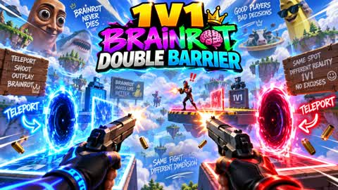 Double Barrier Brainrot First Person 1v1