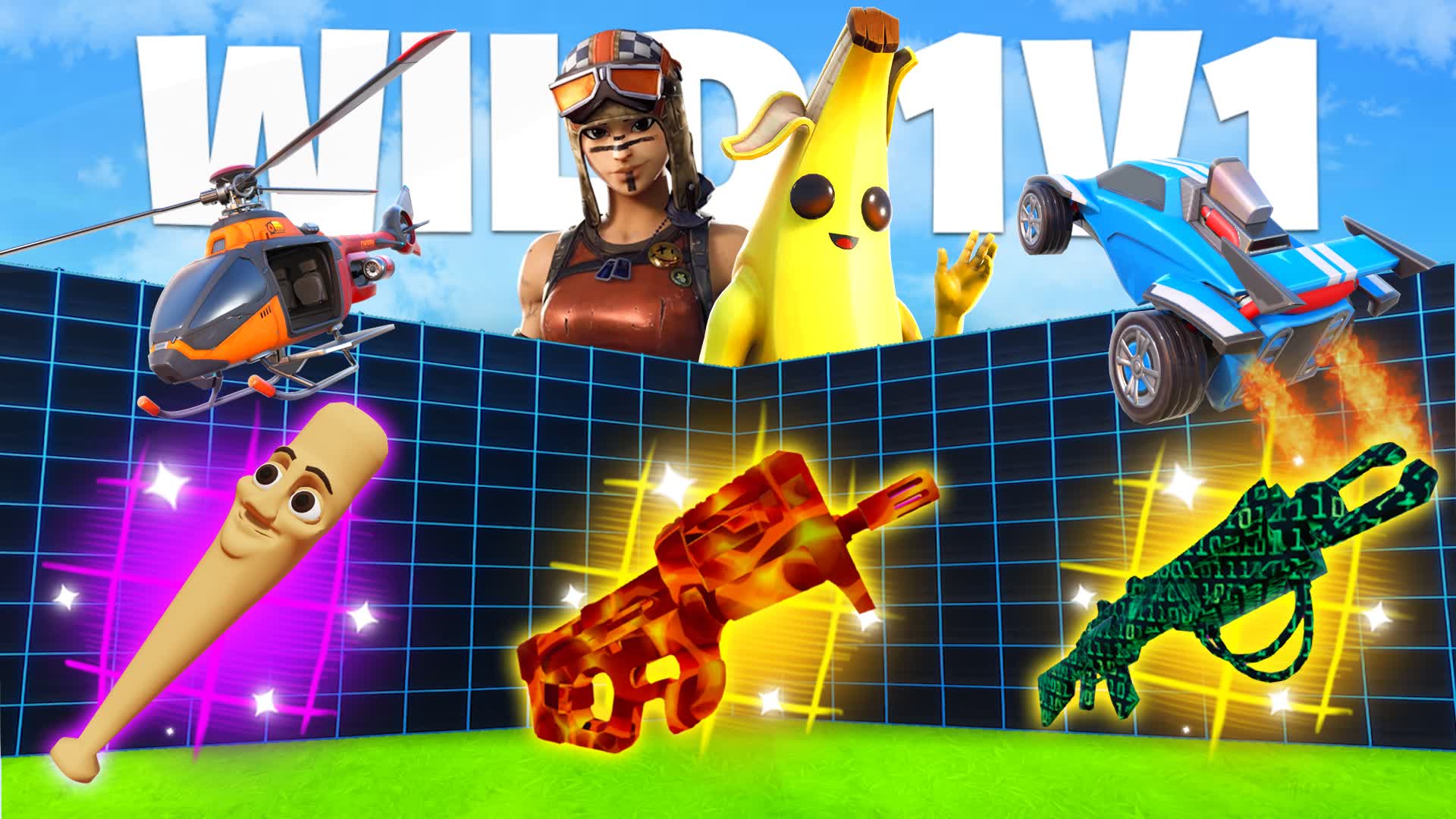 WILD 1V1 FFA - ALL GUNS & VEHICLES