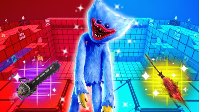 SUPER! HUGGY WUGGY 💙 RED VS BLUE🔵🔴