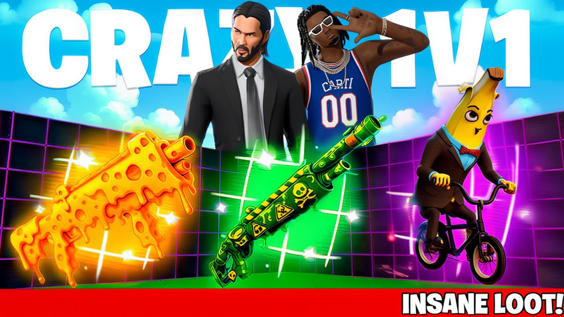 MEGA PIT 1V1 FFA🏆ALL GUNS🔫