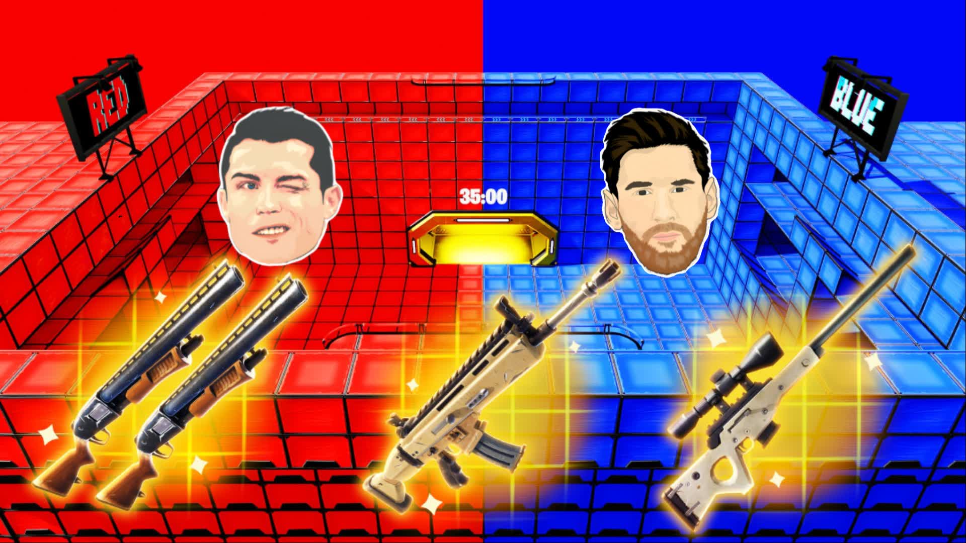 CRAZY RED VS BLUE {RONALDO VS MESSI}