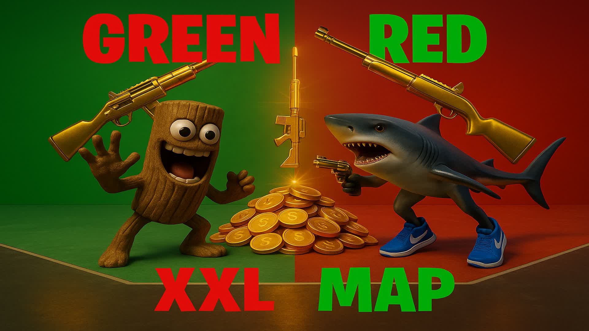 Green vs Red Battle XXL⚔️🟩🟥