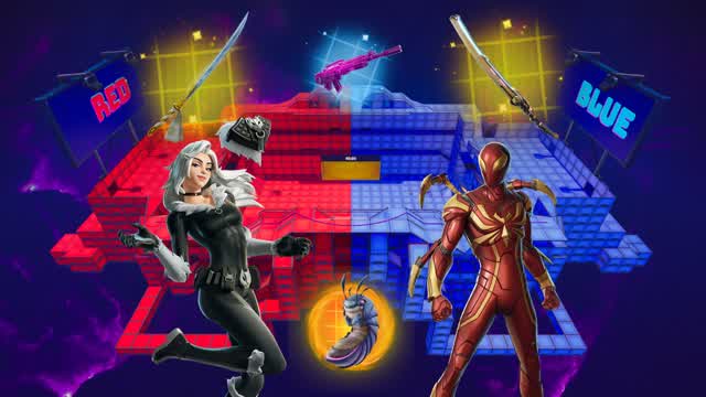 Black Cat VS Iron Spider-RED VS BLUE🔴🔵