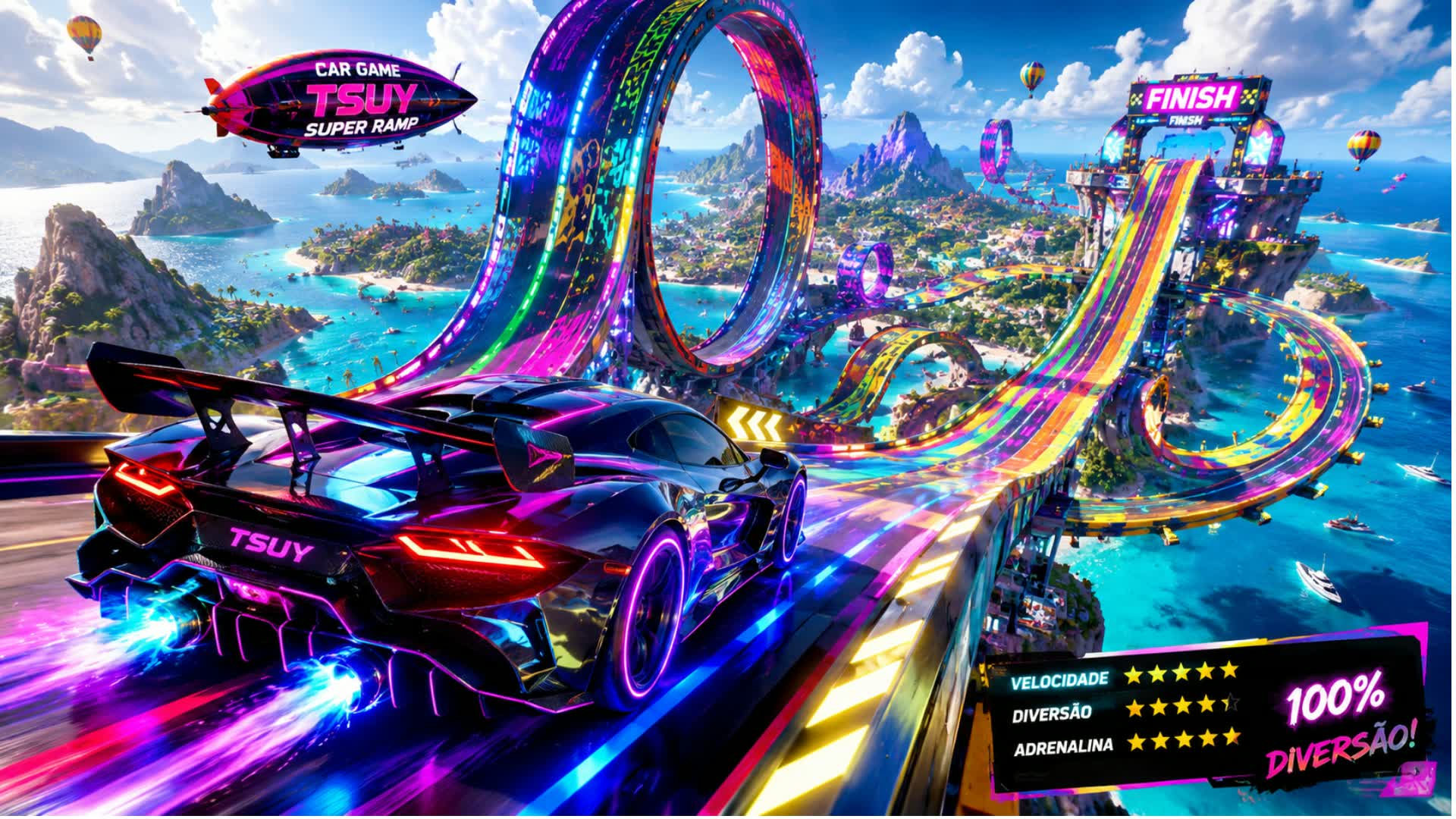 CAR GAME 🕹️ HYPER SUPER RAMP🔥