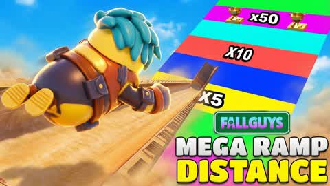 FALL GUYS MEGA RAMP DISTANCE 🎯
