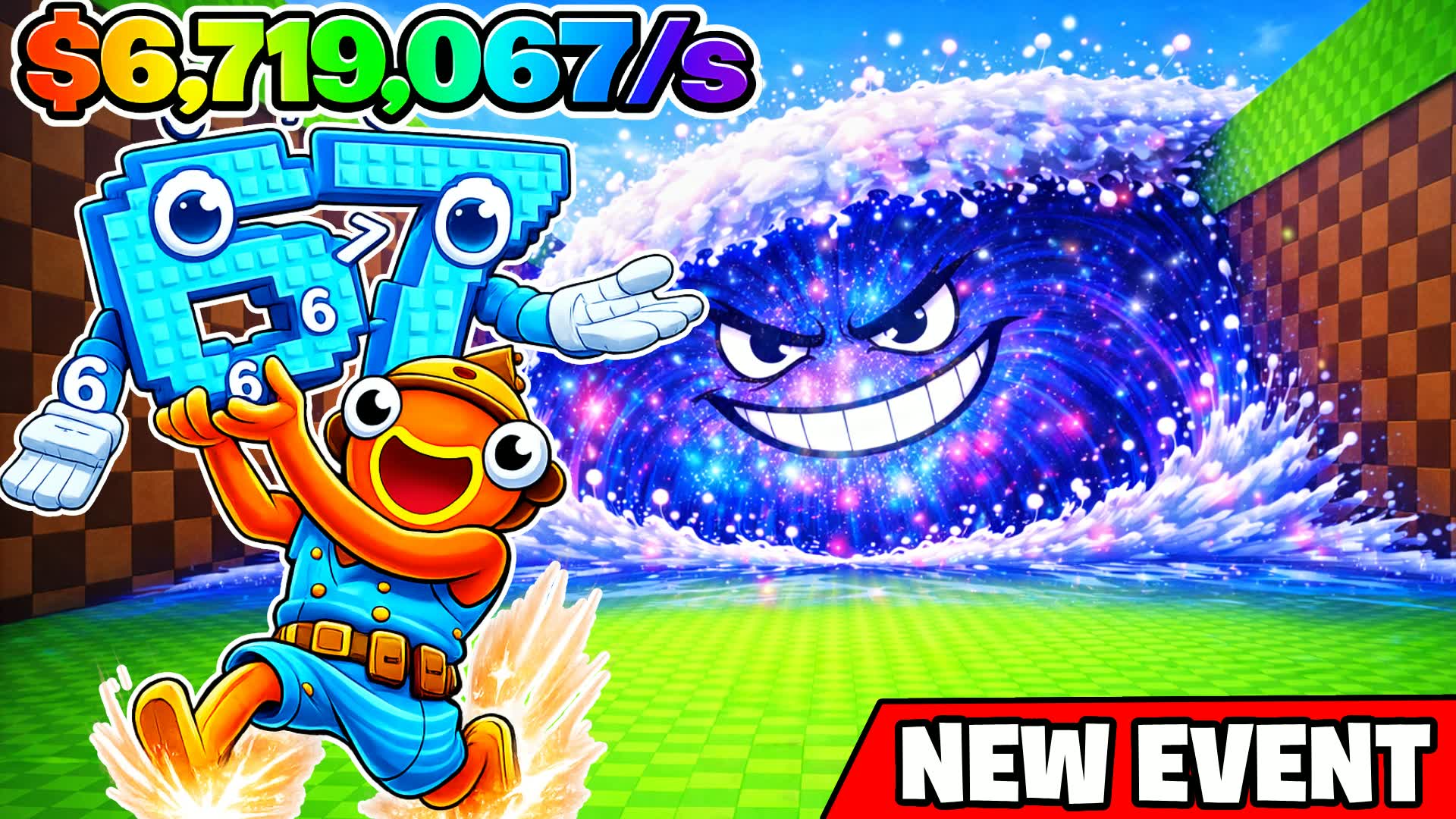 ジャンプして津波を逃げよう！ブレイロットが待ってるぞ😂