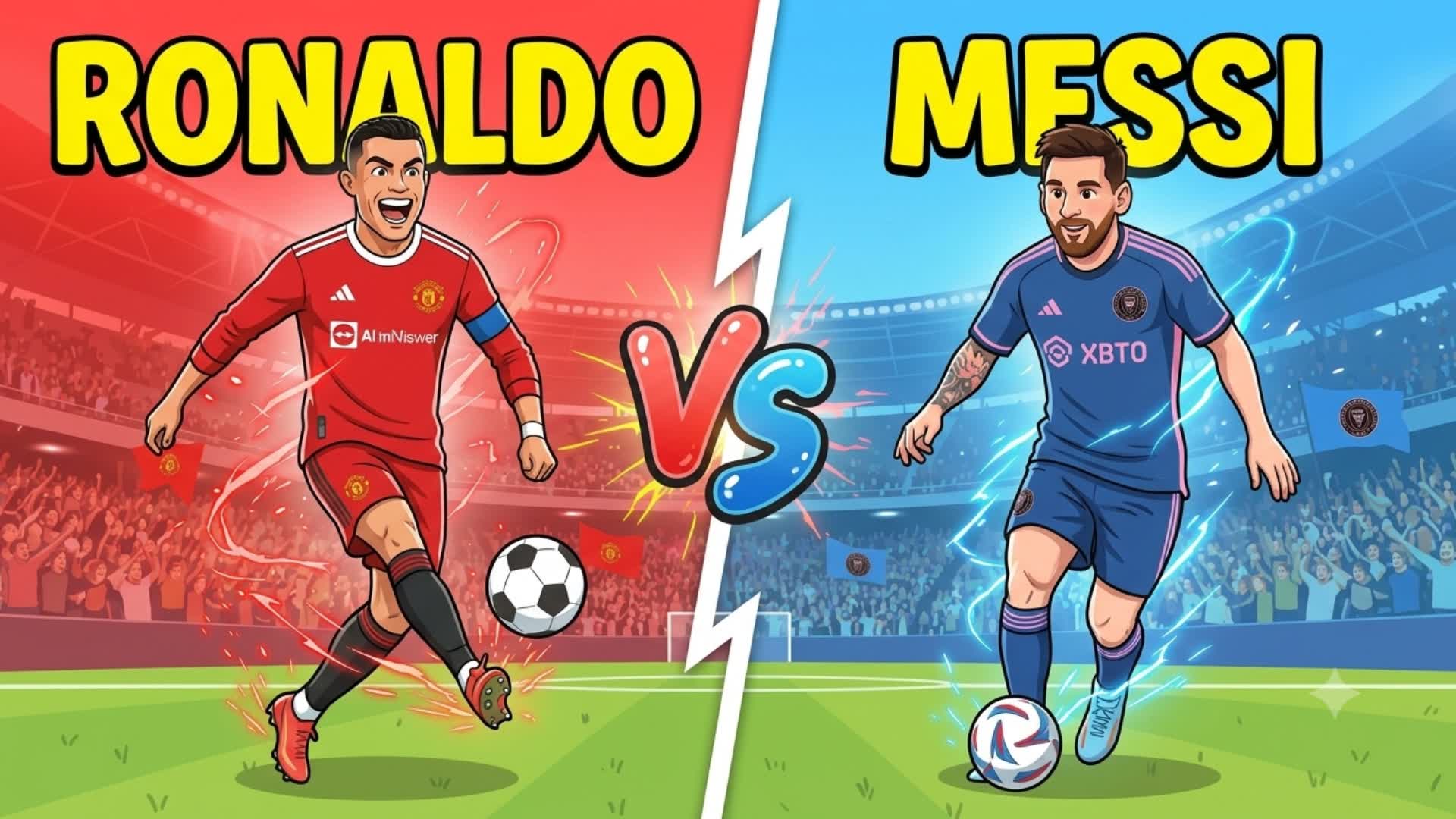 RVB crazy red ronaldo vs blue messi