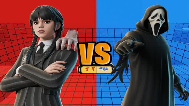 Wednesday vs Ghost Face Red vs blue 🔴🔵