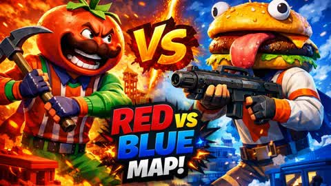 RED vs BLUE - FOOD WAR 🔴 🔵