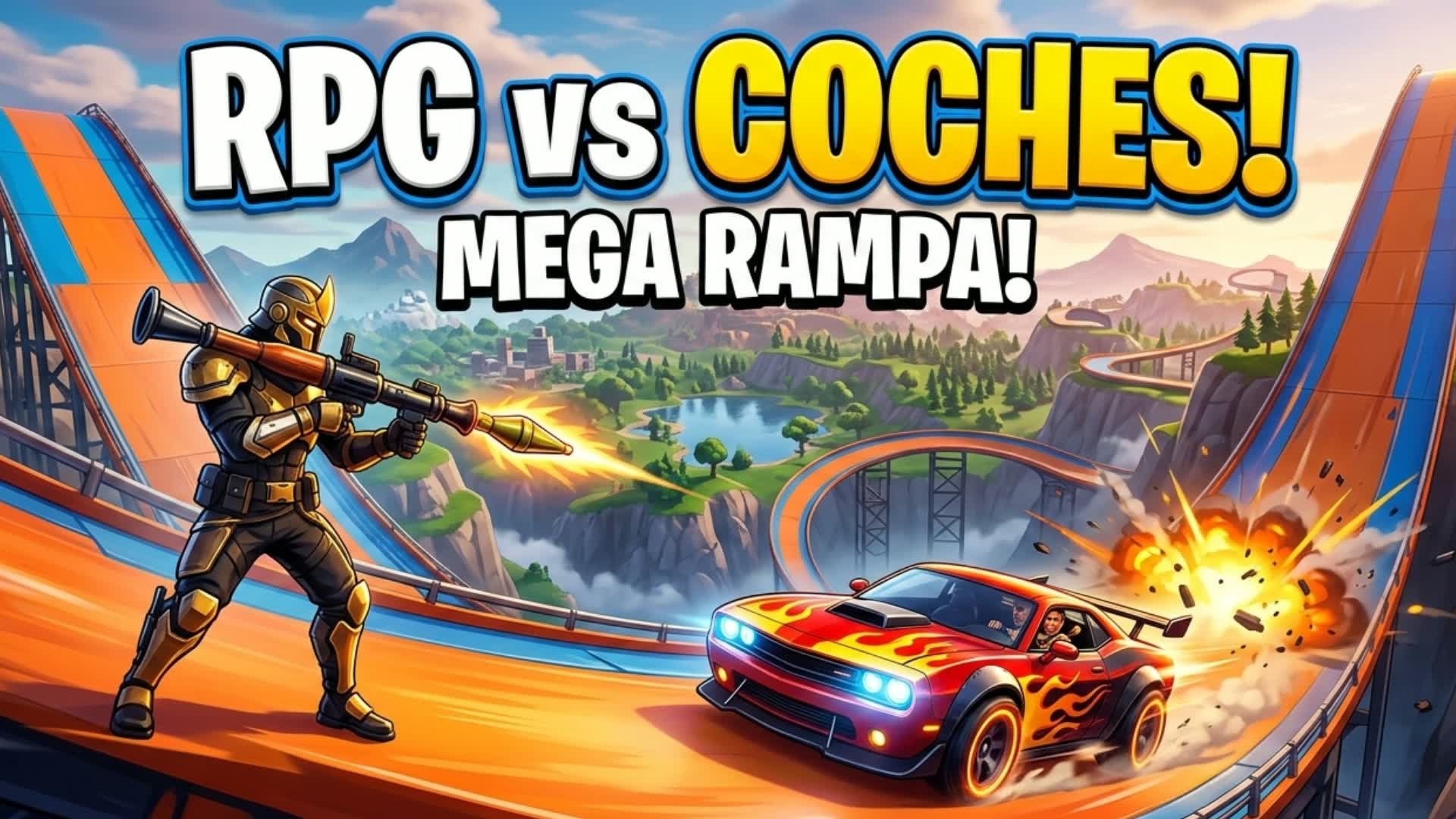 RPG VS Coches MEGA RAMPA🚗