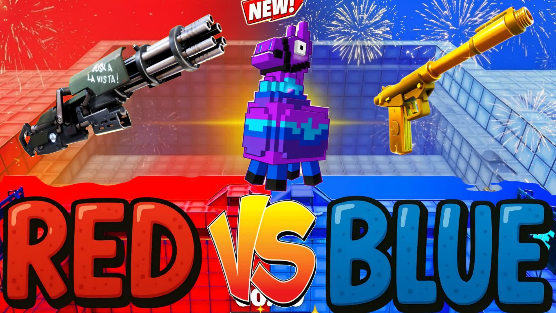 RED VS BLUE GRAND FIGHTING — Fortnite island 2687-1586-1726 by Frist98