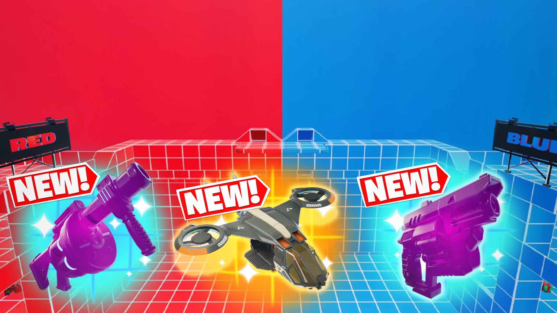 MEGA RED VS BLUE 🔴🔵 ALL WEAPONS