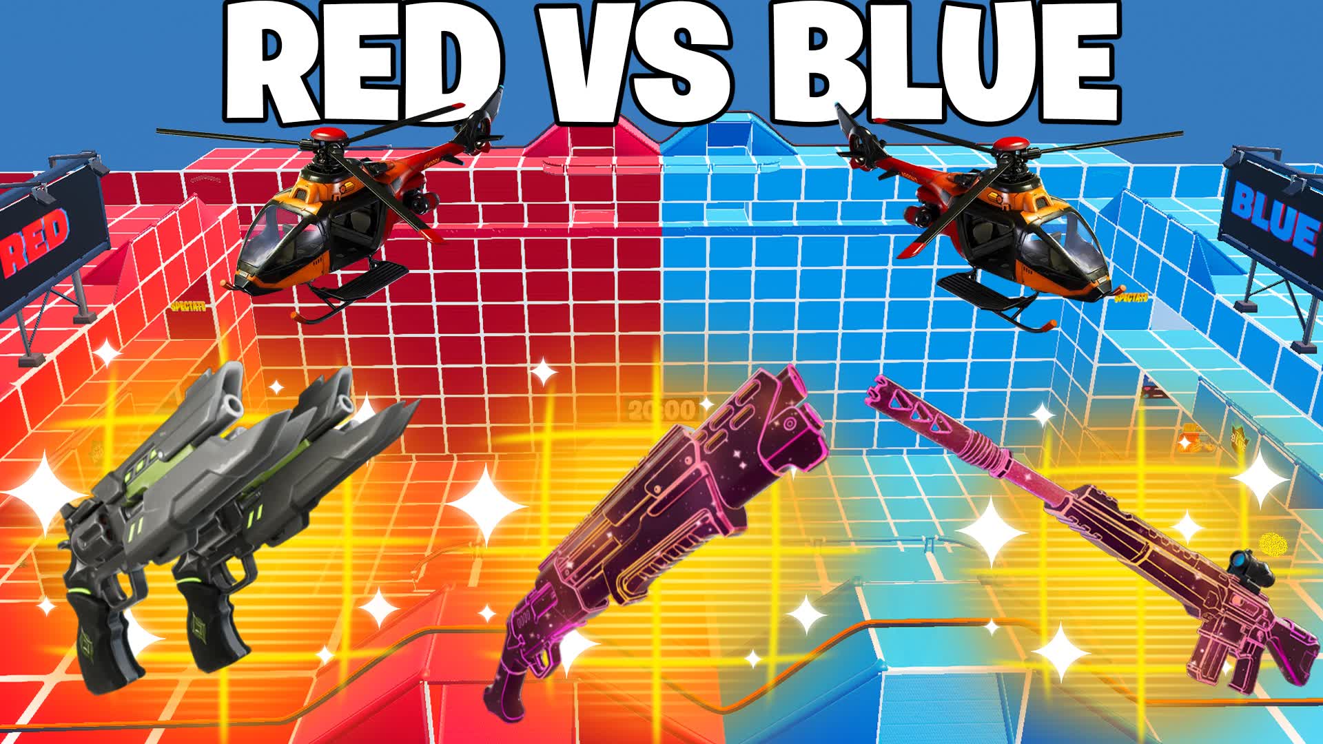 POWER RED VS BLUE 🔴🔵 (ALL WEAPONS)
