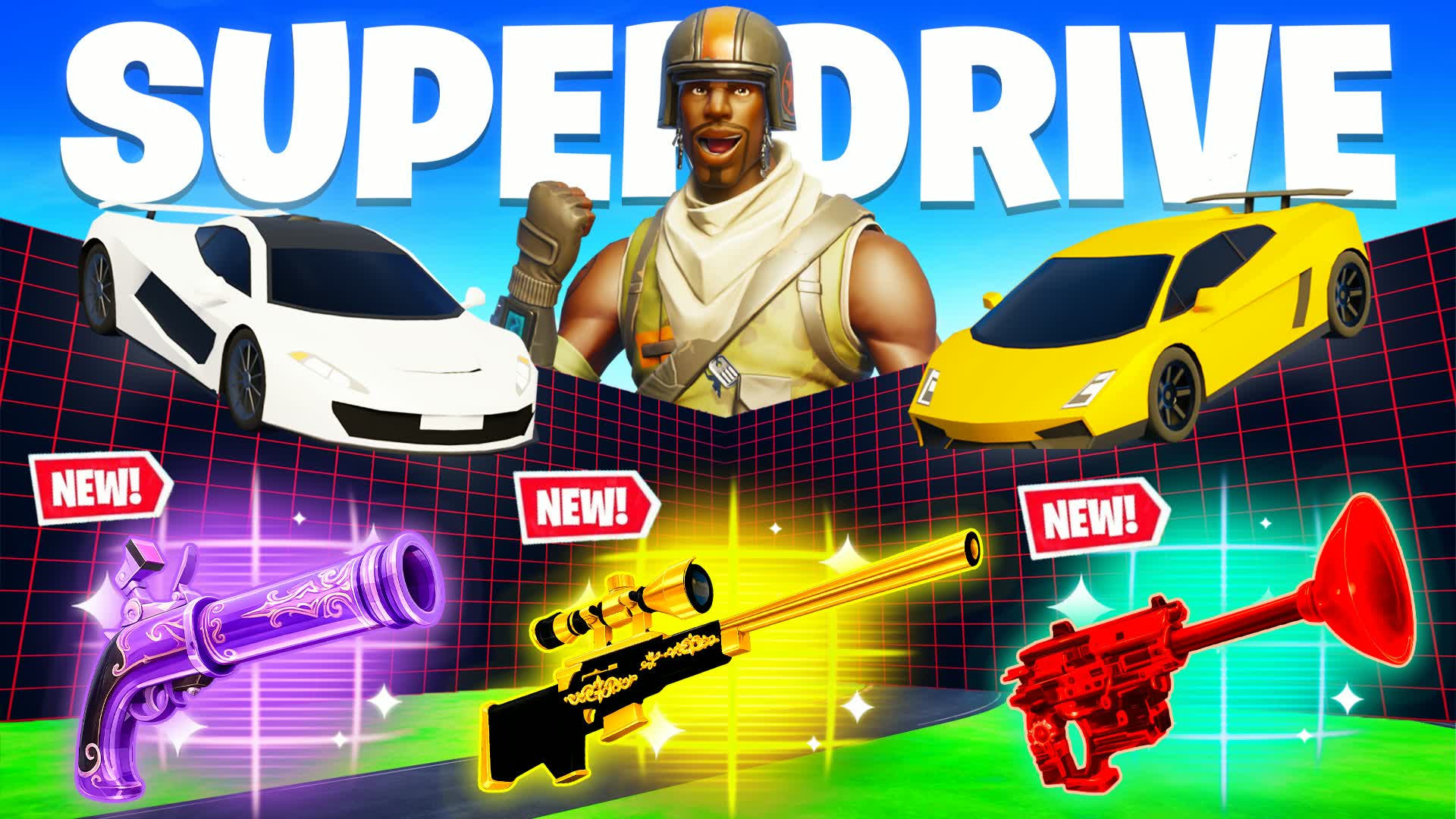 SUPER DRIVE 1V1 - ALL GUNS & VEHICLES