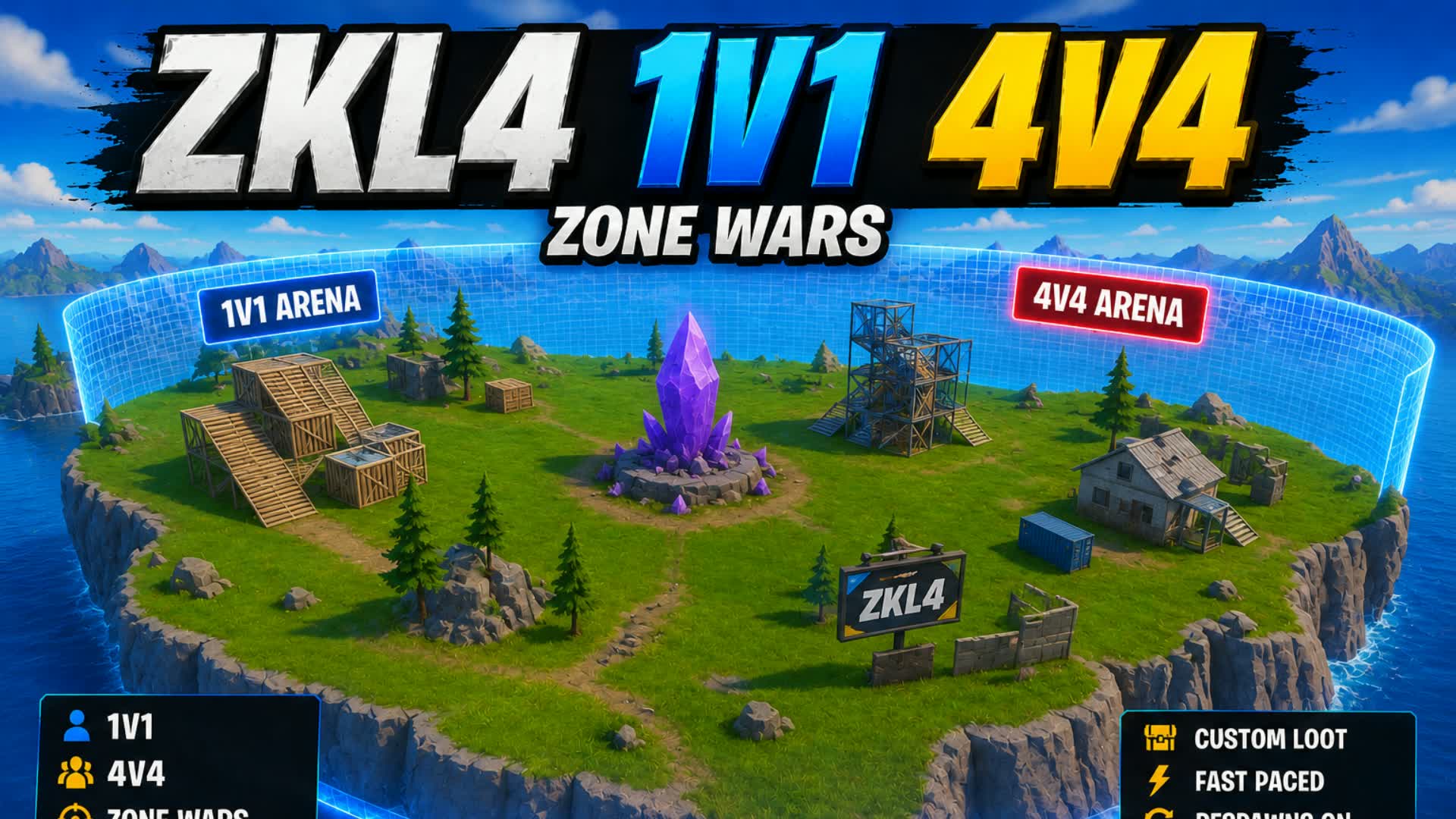 ZKL4 1V1と4V4のゾーンウォーズ🤩✨